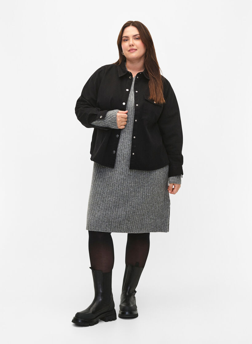 Canvas-Jacke mit Knöpfen, Black, Model image number 2