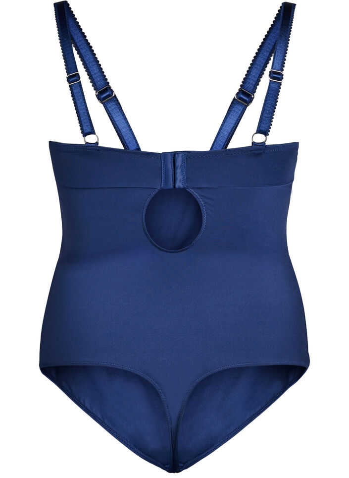 Body mit Bügel und Spitze, Blau, Packshot image number 1