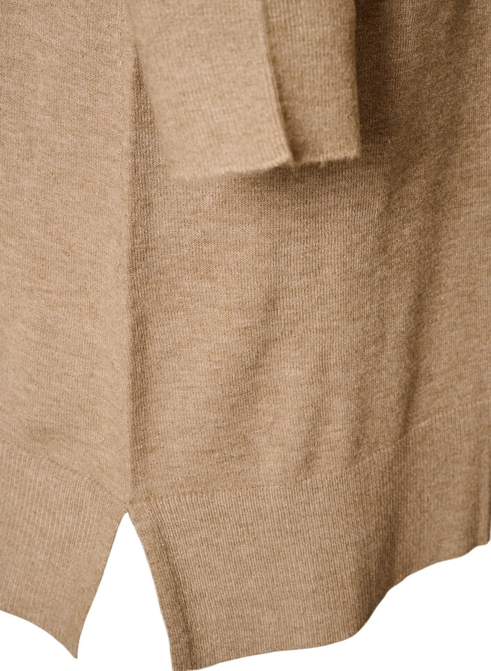 Strickkleid mit Raglan&auml;rmeln und Mittelnaht, Beige, Packshot image number 3