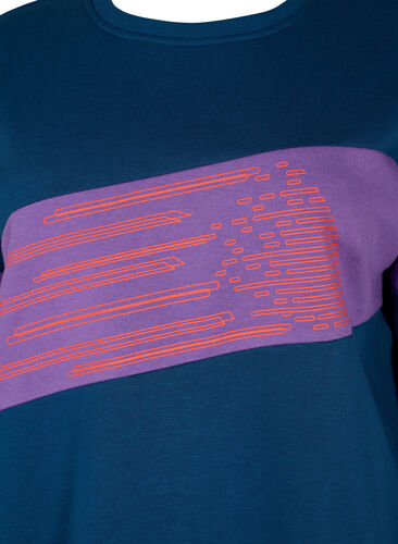 Sweatshirt mit sportlichem Druck, Blue Wing Teal Comb, Packshot image number 2