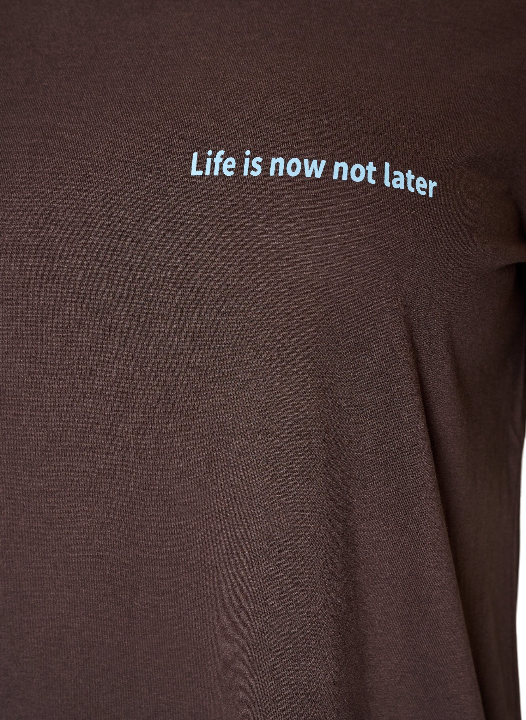ZizziT-Shirt mit Print, Braun, Packshot image number 2