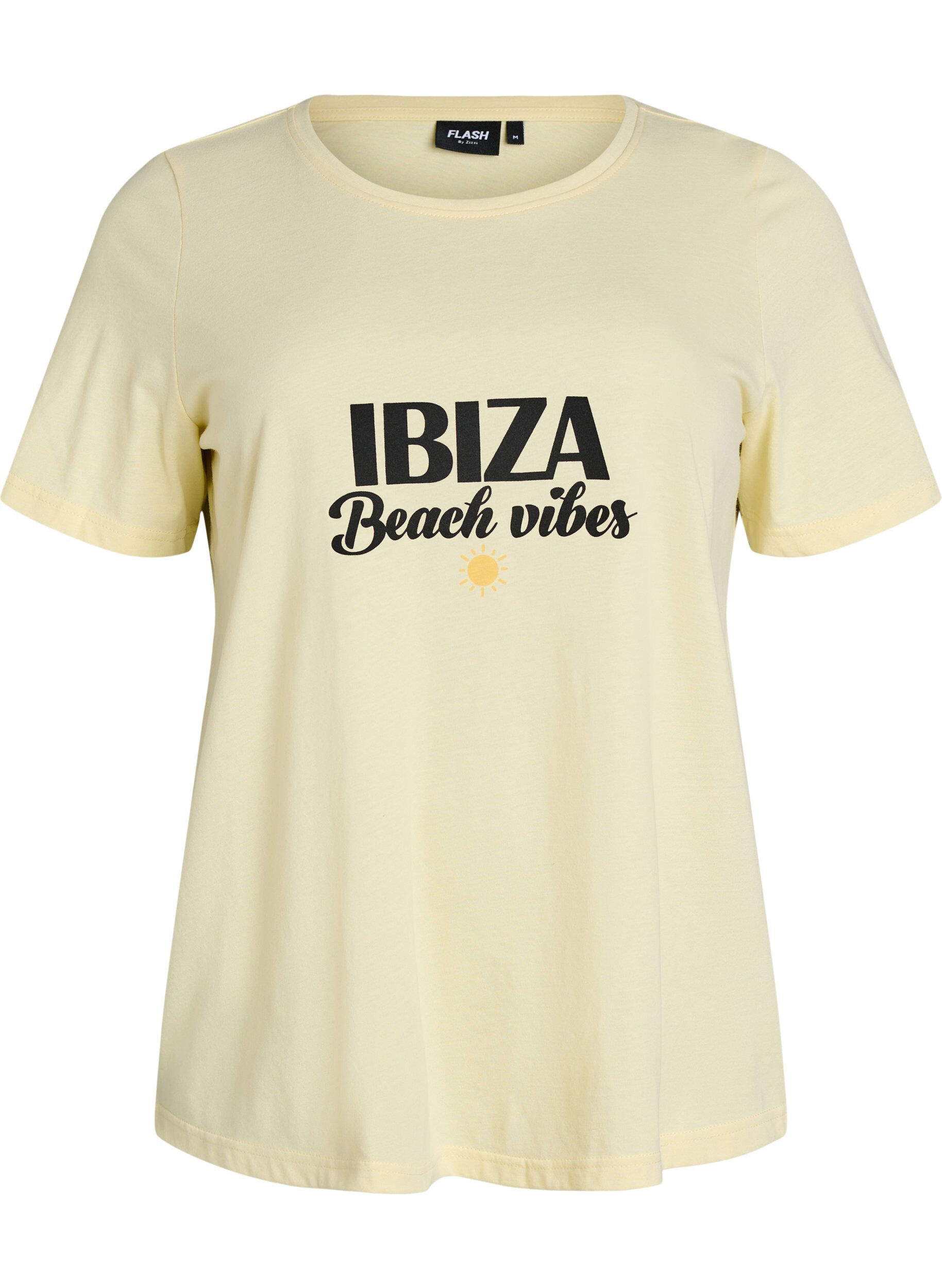 Zizzi T-Shirt mit Print, Gelb, Packshot image number 0