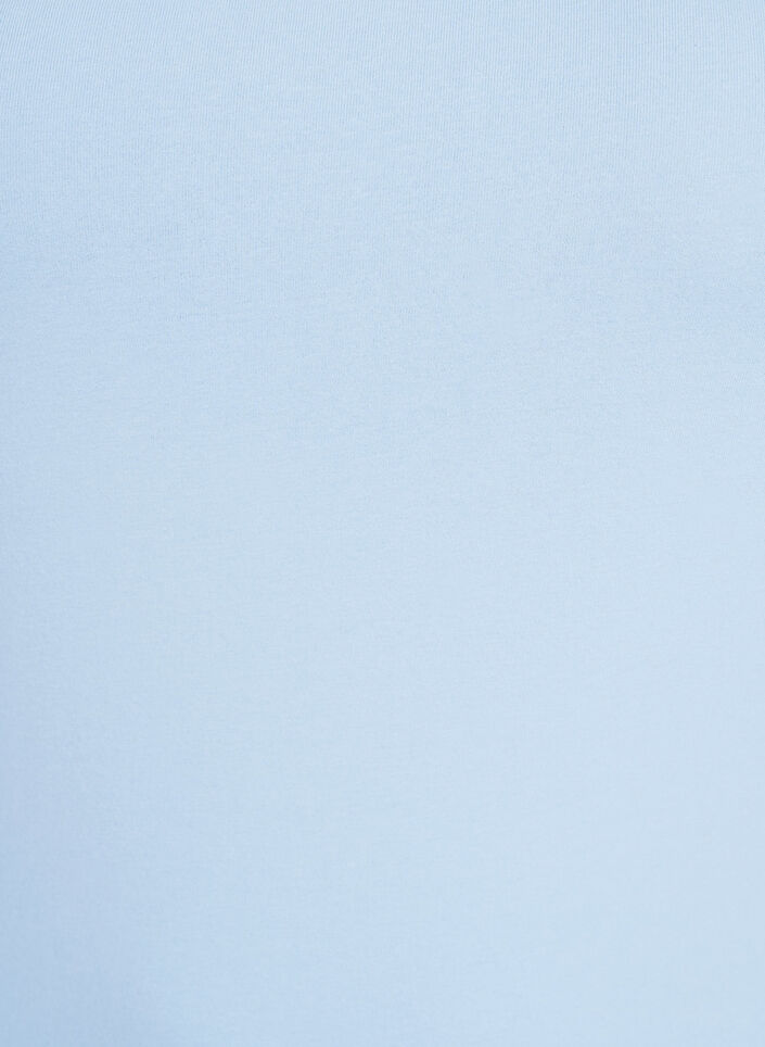 Einfarbiges Basic Top aus Baumwolle, Blau, Packshot image number 2