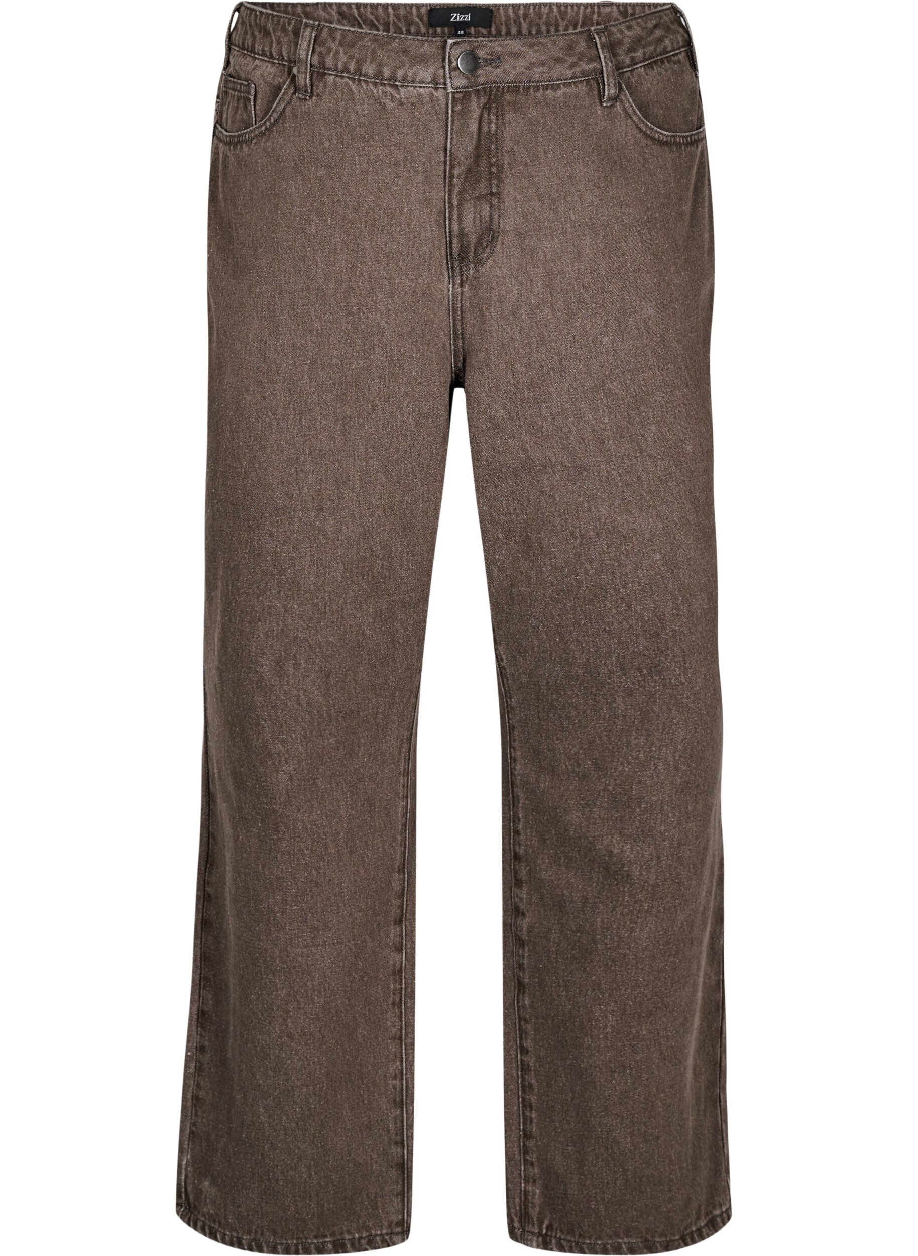 Jeans in gerader Passform aus farbigem Denim