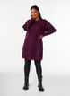 Kurzes Strickkleid mit V-f&ouml;rmigem Strukturmuster, Rot, Model image number 1