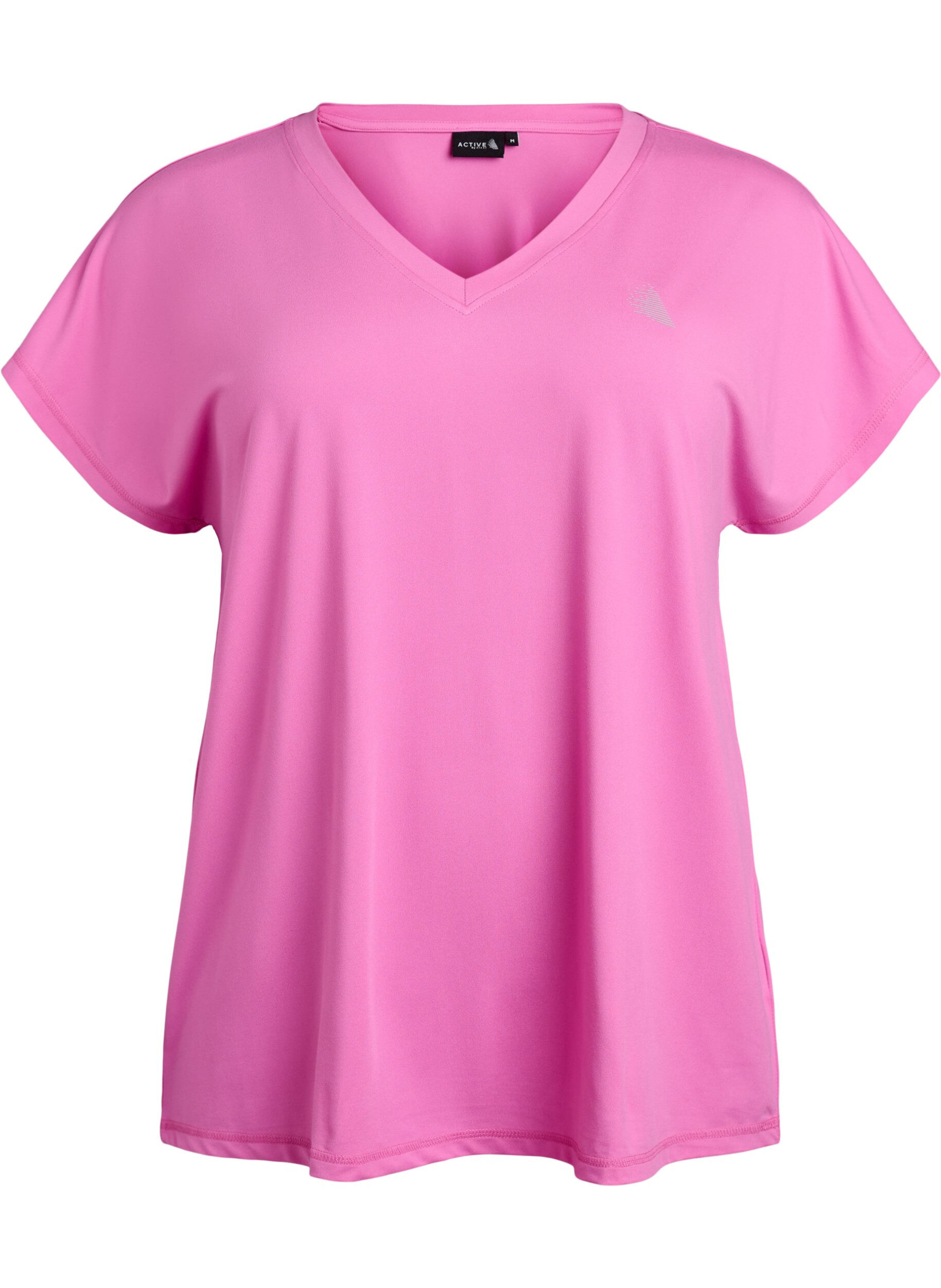 Lockeres Trainingsshirt mit V-Ausschnitt