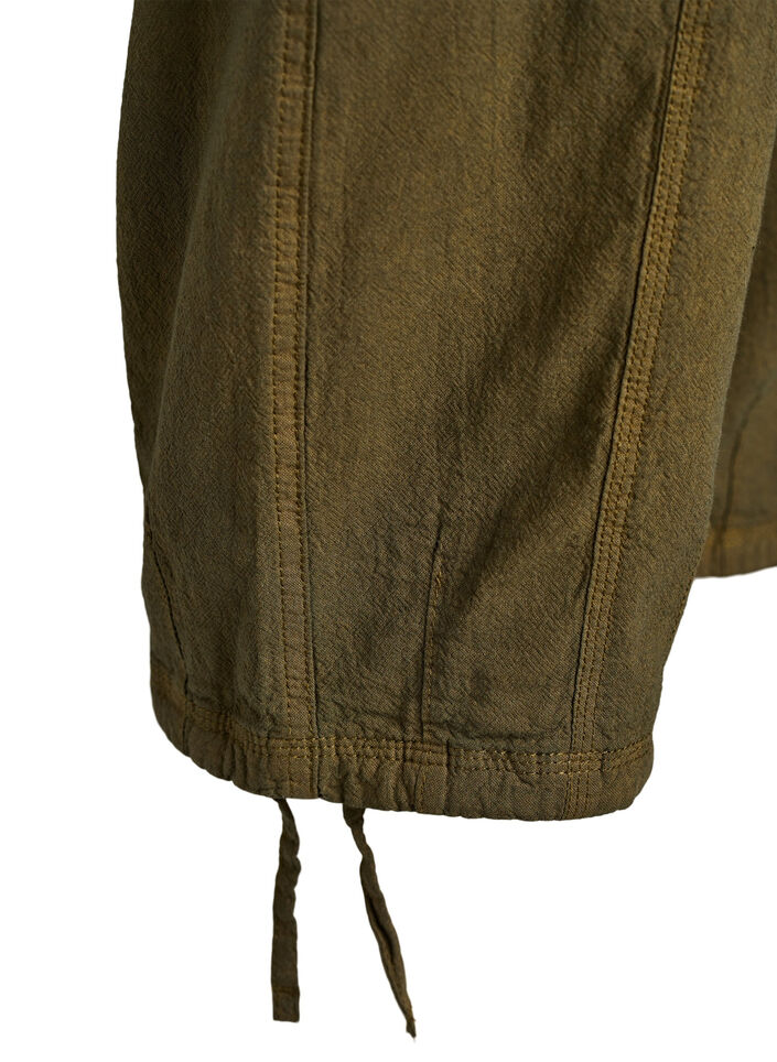 Capri-Hose aus Baumwolle, Gr&uuml;n, Packshot image number 3