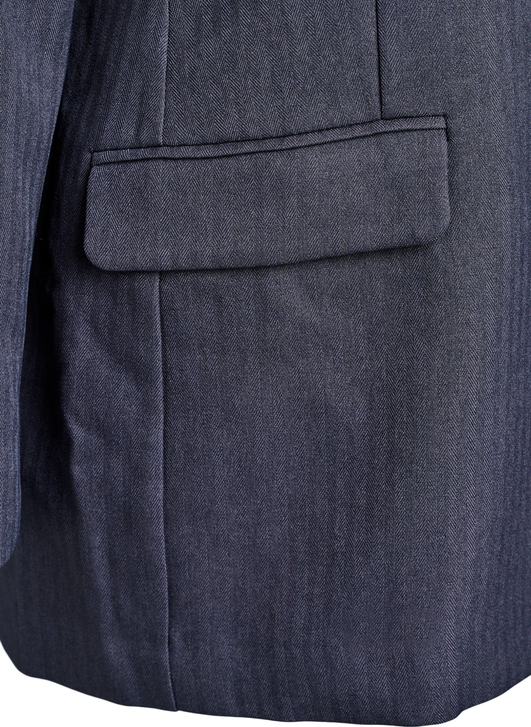 ZizziKlassischer Blazer mit Taschen, Grau, Packshot image number 3