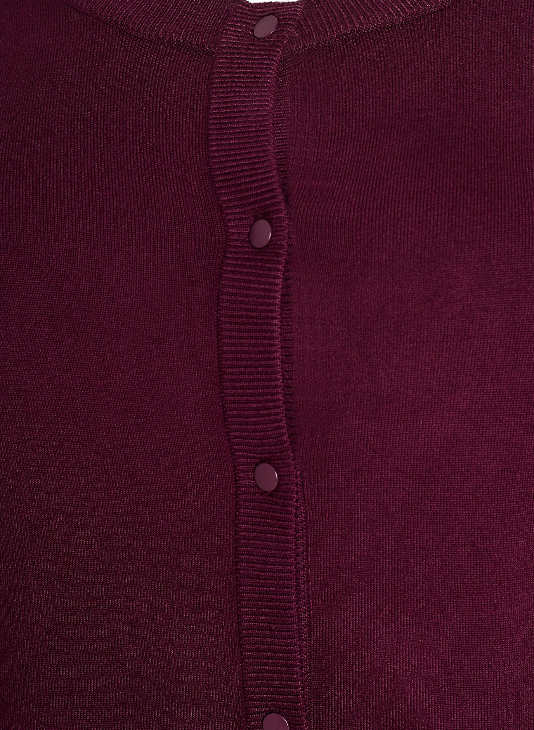 Zizzi Strickjacke mit Rundhalsausschnitt und Kn&ouml;pfen, Rot, Packshot image number 2