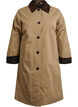 Mittellange Jacke mit Cordkragen, Beige, Packshot image number 0