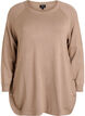 Strickbluse mit seitlichen Kn&ouml;pfen, Beige, Packshot image number 0