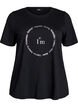 T-Shirt mit Print, Schwarz, Packshot image number 0