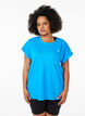 Einfarbiges Trainings-T-Shirt, Blau, Model image number 0