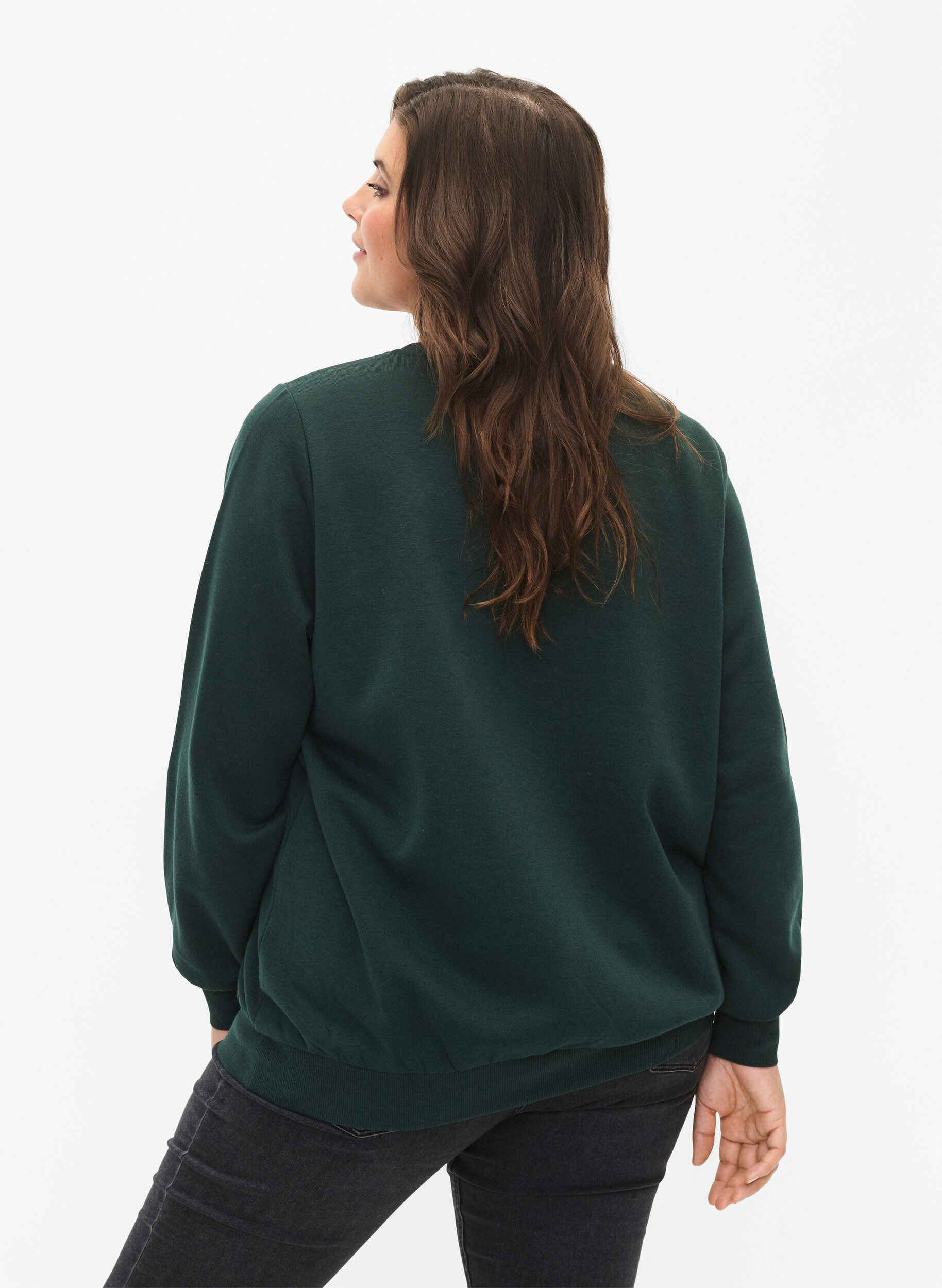 Zizzi Weihnachts-Sweatshirt, Scarab SWEATER, Model image number 1