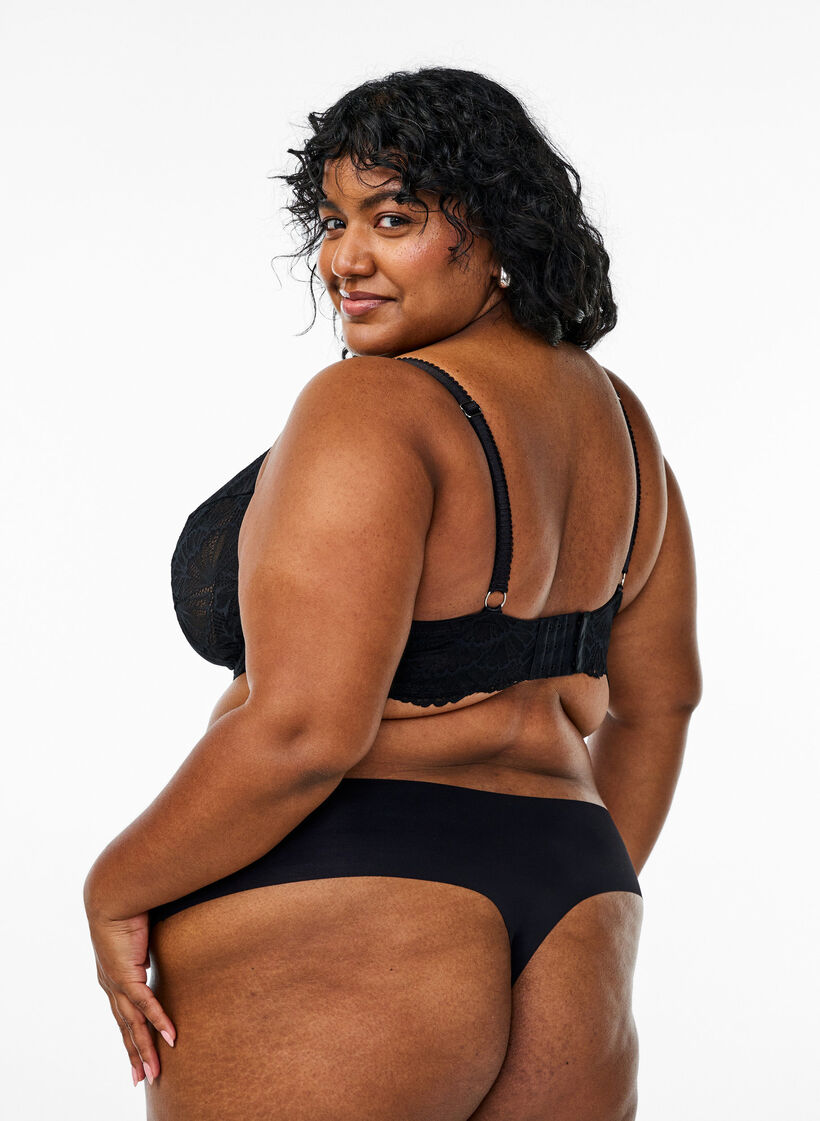 Vollschalen-BH aus Spitze mit Bügel, Schwarz, Model image number 2