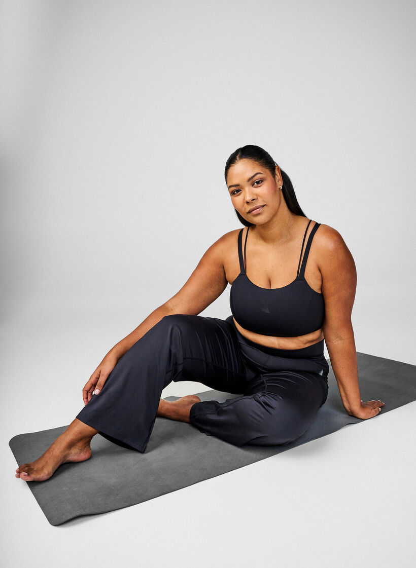 Sport-BH mit überkreuzten Rückenträgern, Schwarz, Image image number 0