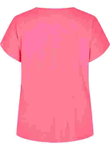 Einfarbiges Trainings-T-Shirt, Neon pink, Packshot image number 1