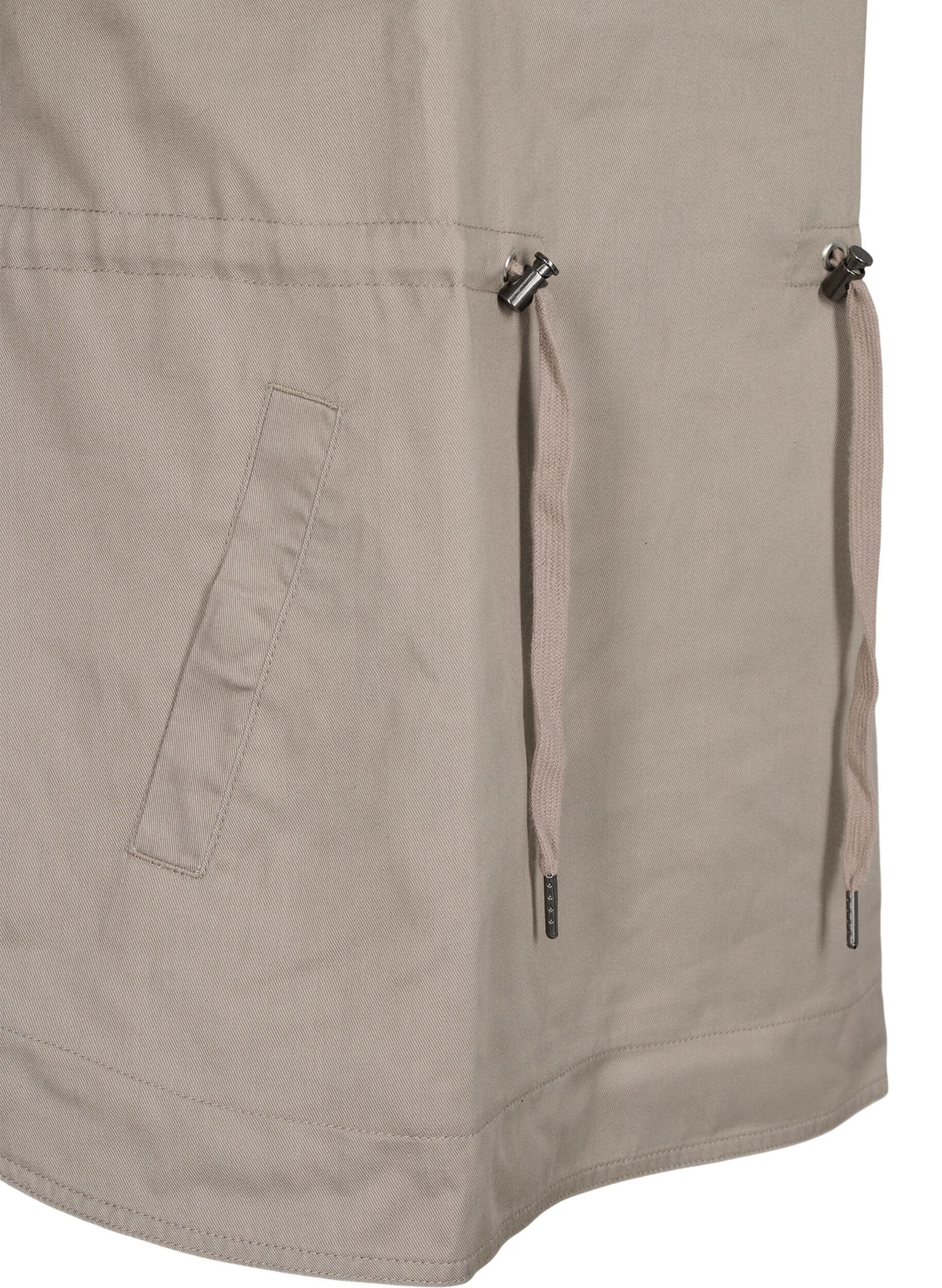 Zizzi Anorak mit Kapuze und Taschen, Moon Rock, Packshot image number 3