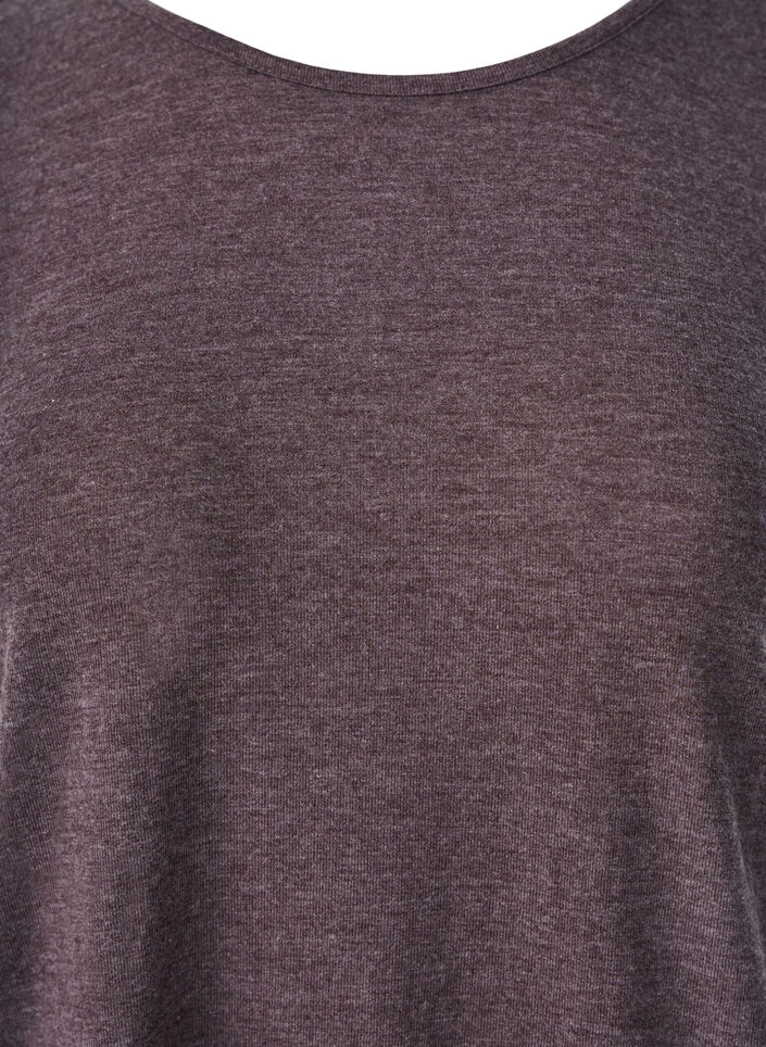 Bluse aus Jersey mit 3/4-&Auml;rmeln, Braun, Packshot image number 2
