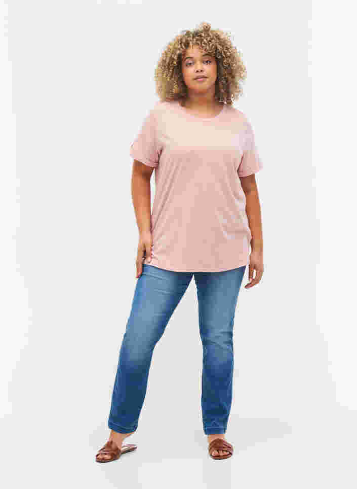 Basic-T-Shirt aus Baumwolle, Zephyr, Model image number 2