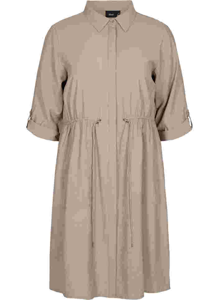 Hemdkleid aus Viskose mit verstellbarer Taille, Fungi, Packshot image number 0