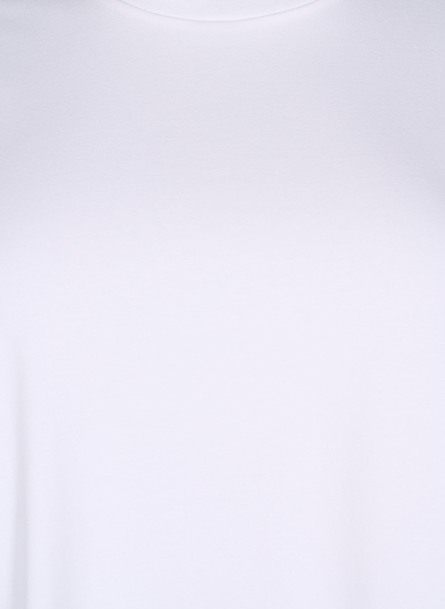 Zizzi T-Shirt aus Bio-Baumwolle mit Rundhalsausschnitt, Bright White, Packshot image number 2