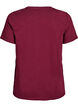 Baumwoll-T-Shirt mit Rundhalsausschnitt, Dunkles Bordeaux, Packshot image number 1