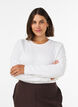 Langarm-Basic-T-Shirt mit Rundhalsausschnitt, Wei&szlig;, Model image number 0