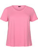 Einfarbiges basic T-Shirt aus Baumwolle, Pink, Packshot image number 0