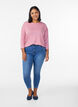 Kurze Amy Jeans mit Rei&szlig;verschlussdetail., Blau, Model image number 0