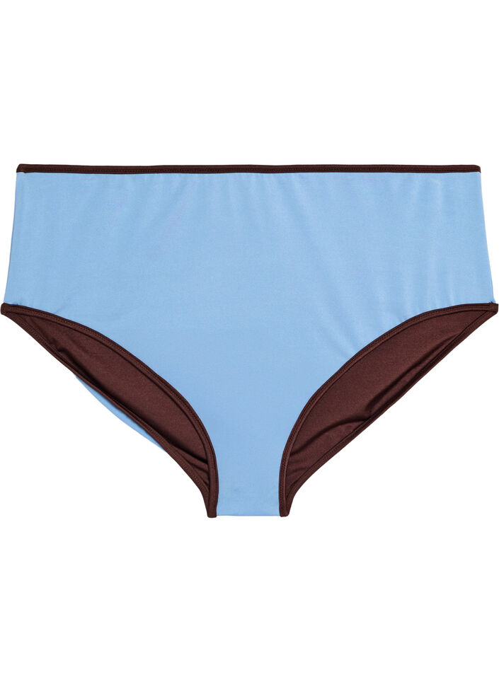Wende-Bikinihose mit normaler Taillenh&ouml;he, Braun, Packshot image number 3
