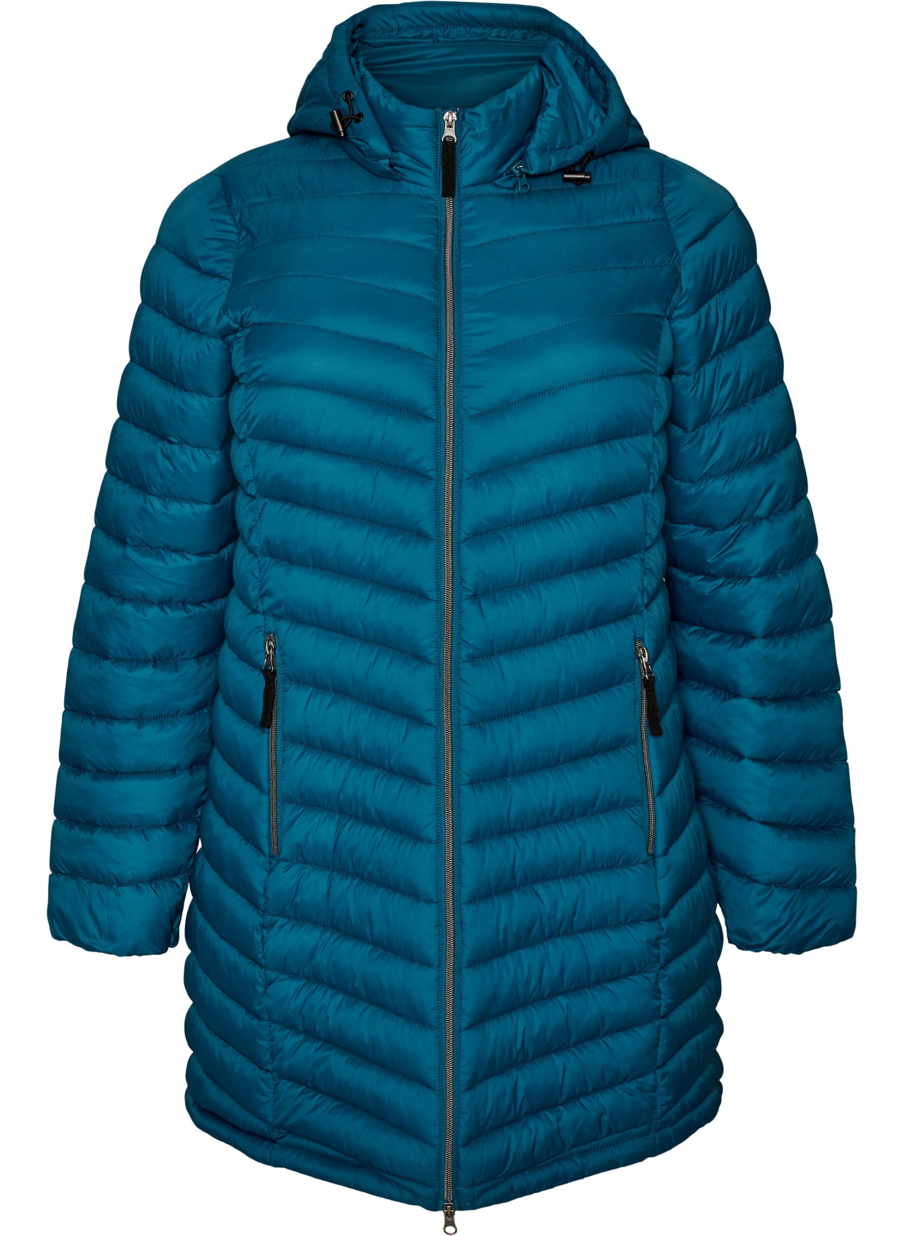 Leichte Jacke mit Taschen und abnehmbarer Kapuze