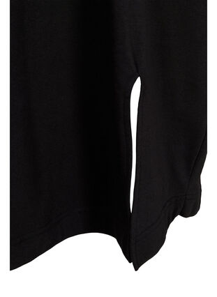 Sweatshirtkleid aus Baumwolle mit Taschen, Black, Packshot image number 3