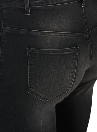Cropped Nille Jeans mit coolen Fransensäumen, Dark Grey Denim, Packshot image number 3