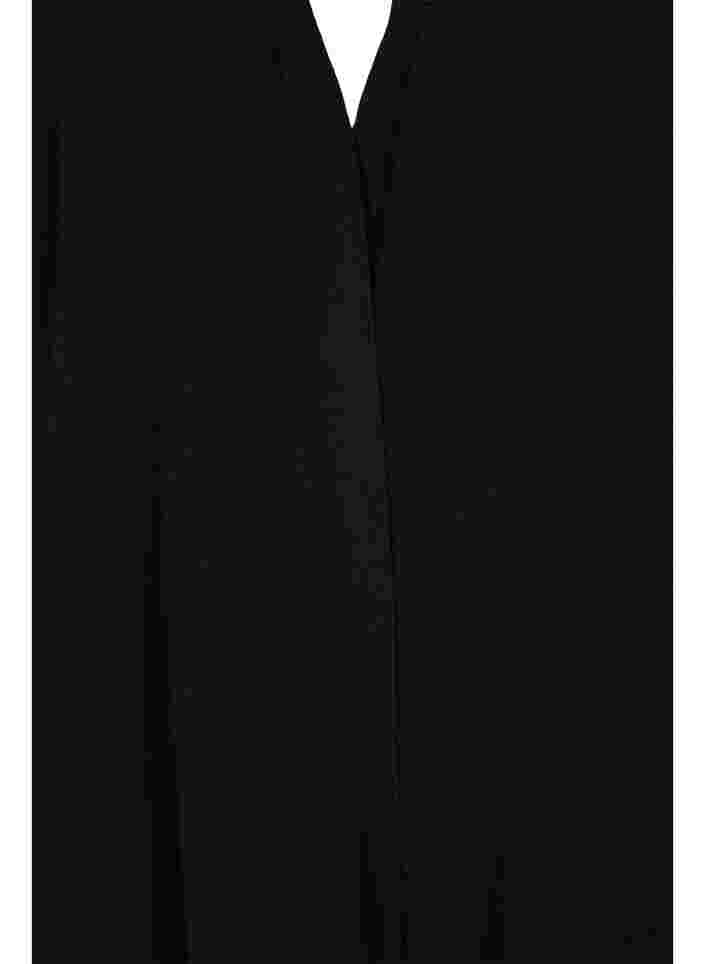 Strickcardigan mit Seitenschlitz und Rippung, Black, Packshot image number 2