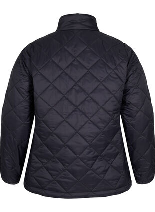 Gesteppte Leichtgewichtsjacke mit Reißverschluss und Taschen, Black, Packshot image number 1