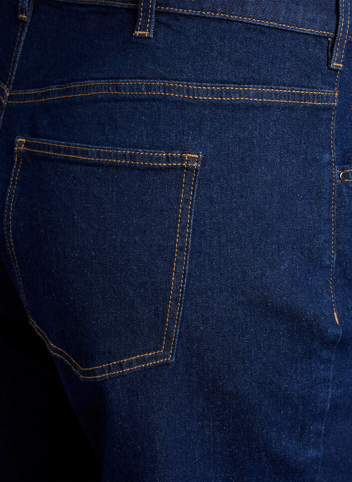 Gekürzte Vera Jeans mit geradem Bein, Blau, Packshot image number 3