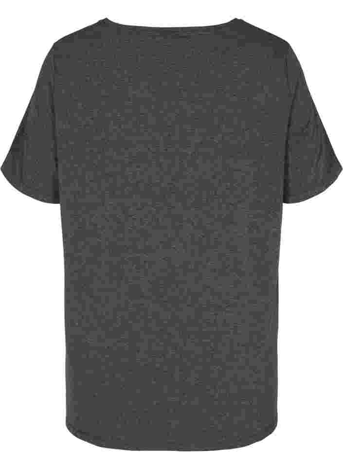 Kurzarm Umstands-T-Shirt aus Baumwolle, Dark Grey Melange, Packshot image number 1