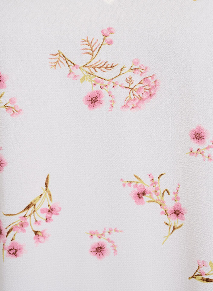 Bedrucktes Oberteil mit V-Ausschnitt, Wei&szlig;, Packshot image number 2