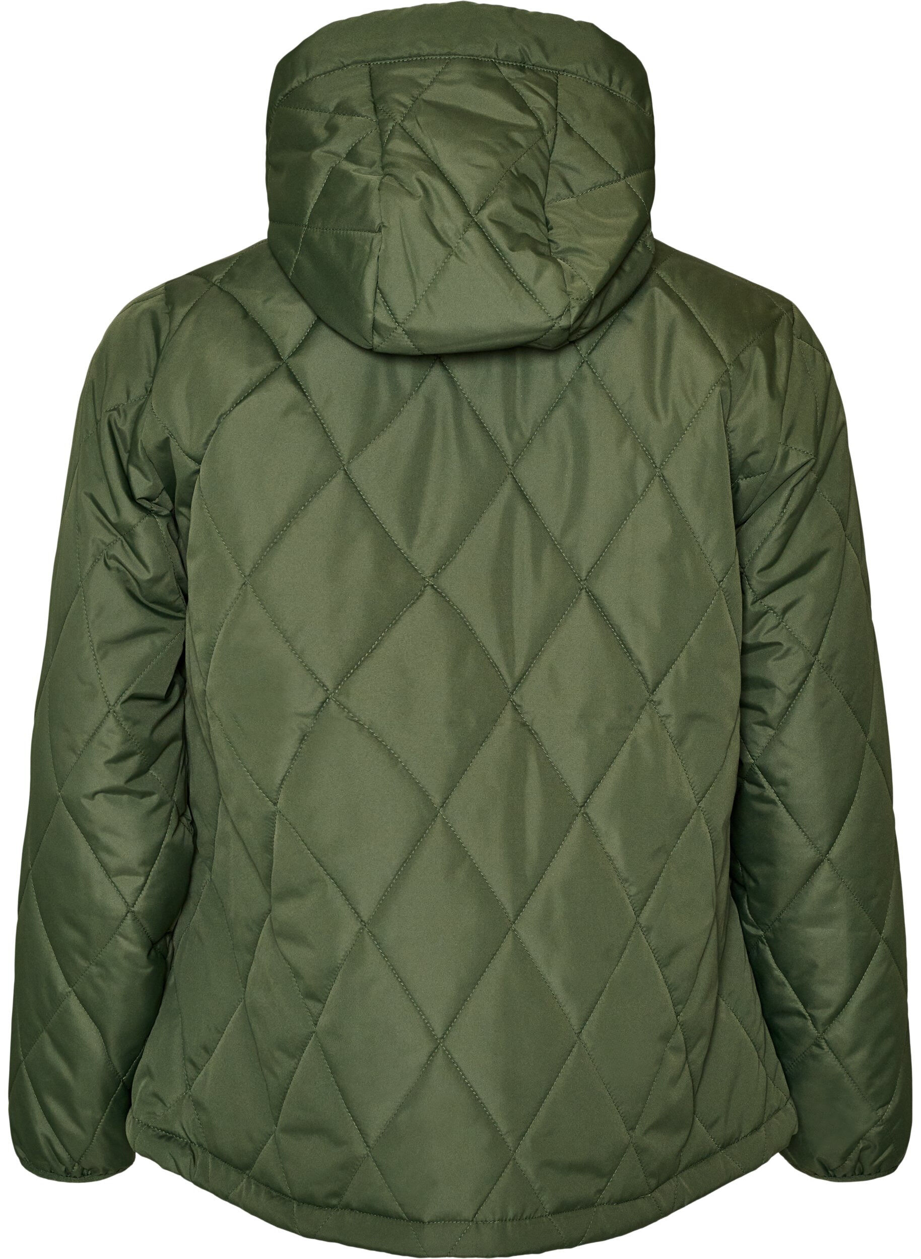 ZizziLeicht wattierte Jacke mit Rautensteppung, Gr&uuml;n, Packshot image number 1