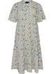 Baumwoll-Midikleid mit Blumenprint, Blau, Packshot image number 0