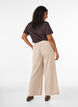 Cordhose mit weitem Bein und hoher Taille, Beige, Model image number 1
