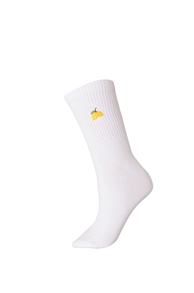 Socken aus Baumwolle mit Mustern, Wei&szlig;, Packshot image number 0