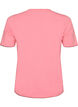 T-Shirt aus Baumwolle mit gewellten Kontrastkanten, Pink, Packshot image number 1