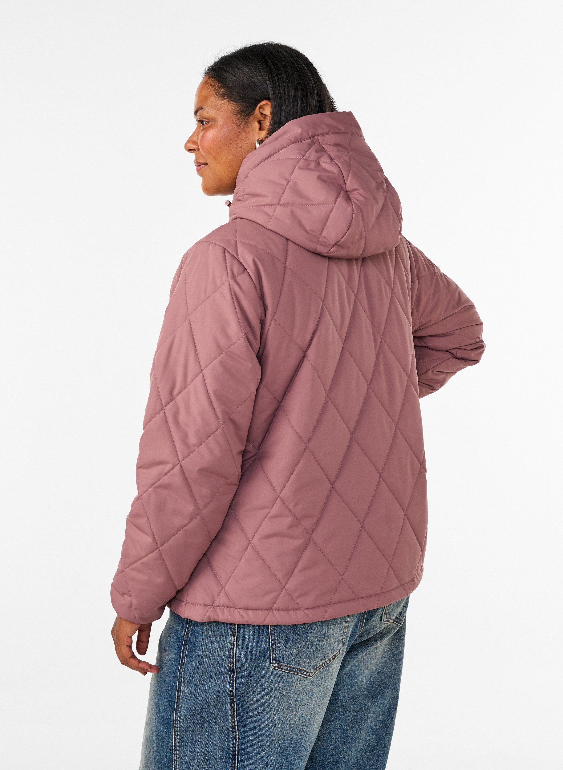 ZizziLeicht wattierte Jacke mit Rautensteppung, Rot, Model image number 2