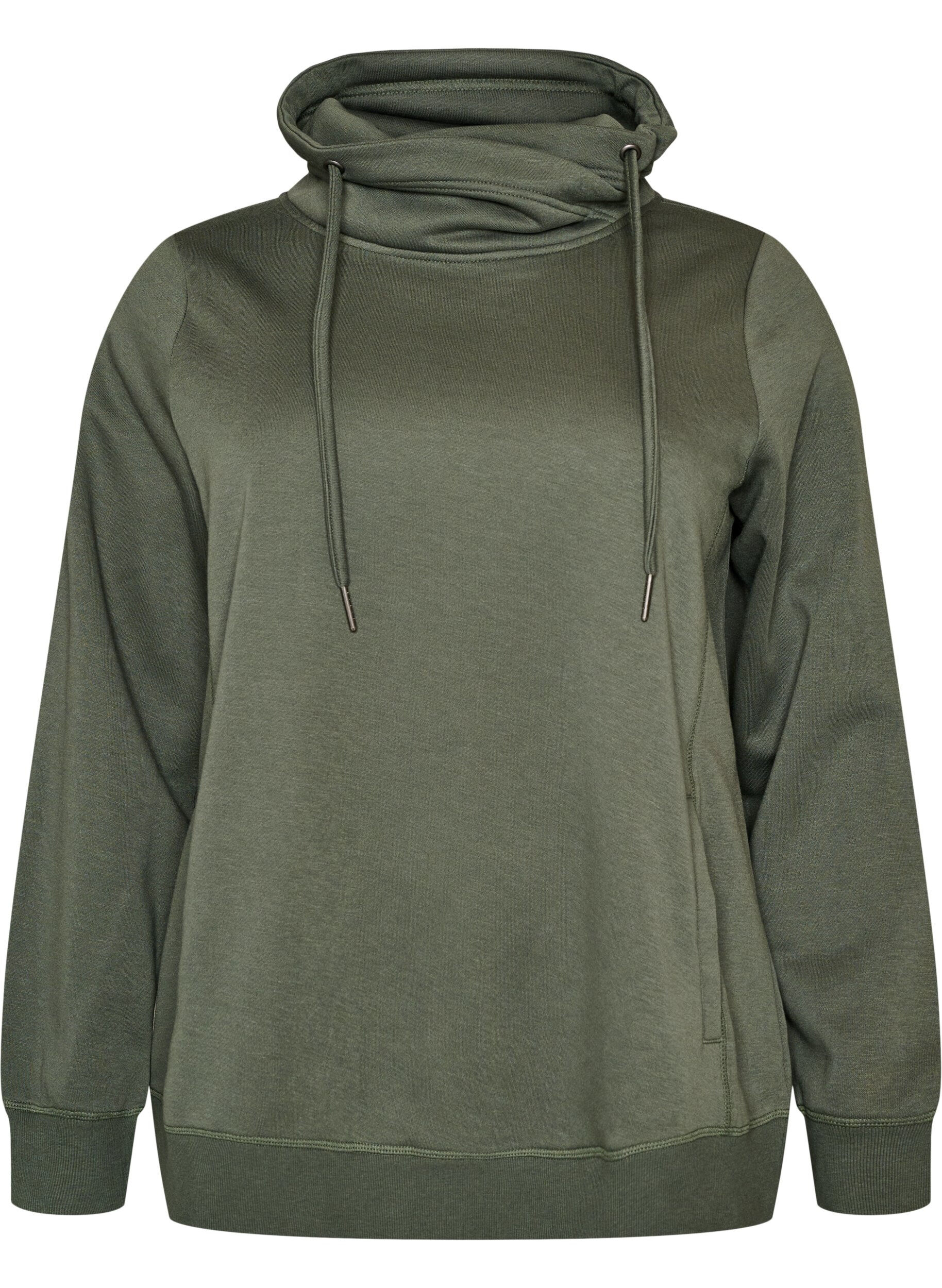FLASH - Sweatshirt mit Stehkragen und Taschen