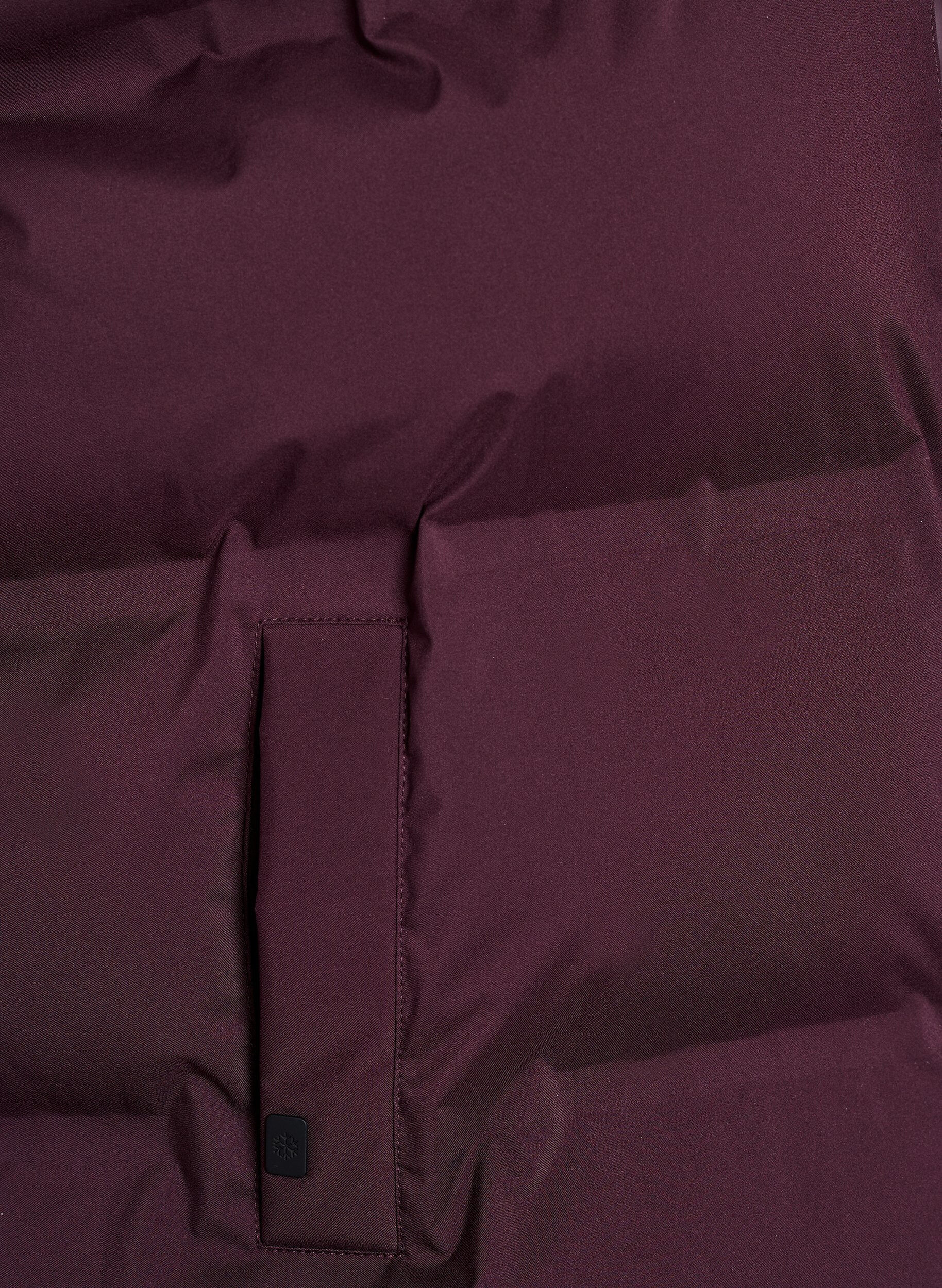 ZizziKurze Steppweste mit hohem Kragen, Dunkles Bordeaux, Packshot image number 3