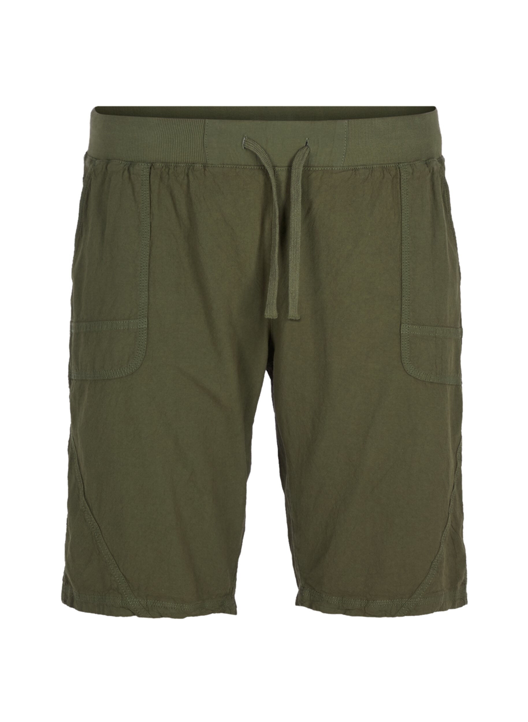 ZizziLockere Shorts aus Baumwolle mit Taschen, Gr&uuml;n, Packshot image number 0