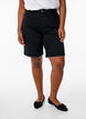 Locker sitzende Jeansshorts mit hoher Taille, Schwarz, Model image number 3