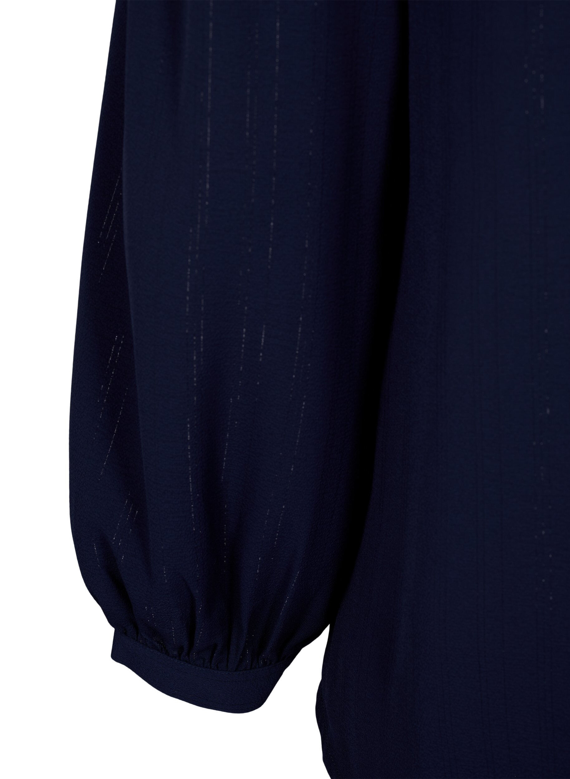 Zizzi Bluse mit Silberglitzer, Blau, Packshot image number 3